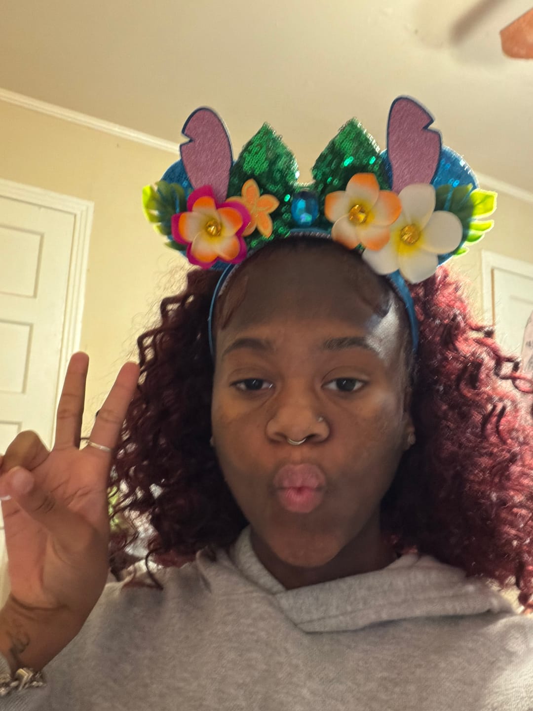 Customer photo review of Stitch Hawaii Mickey Ears