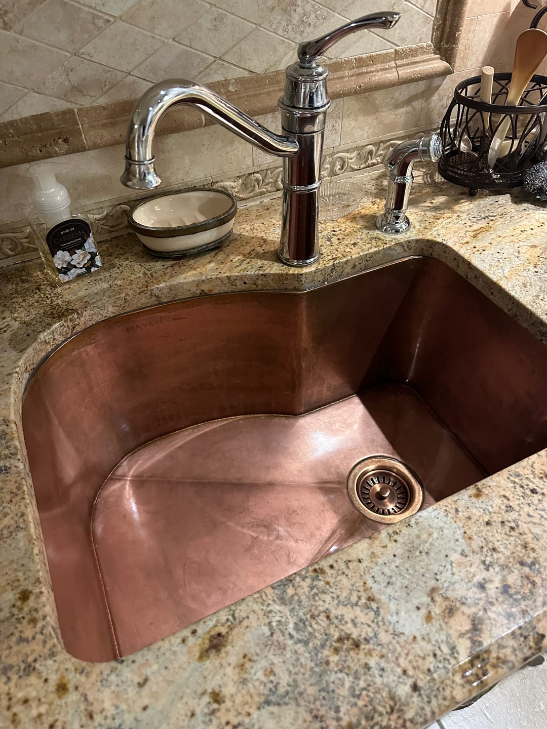 Customer photo review of Irregular Sink - Pure Copper/Premium Brass