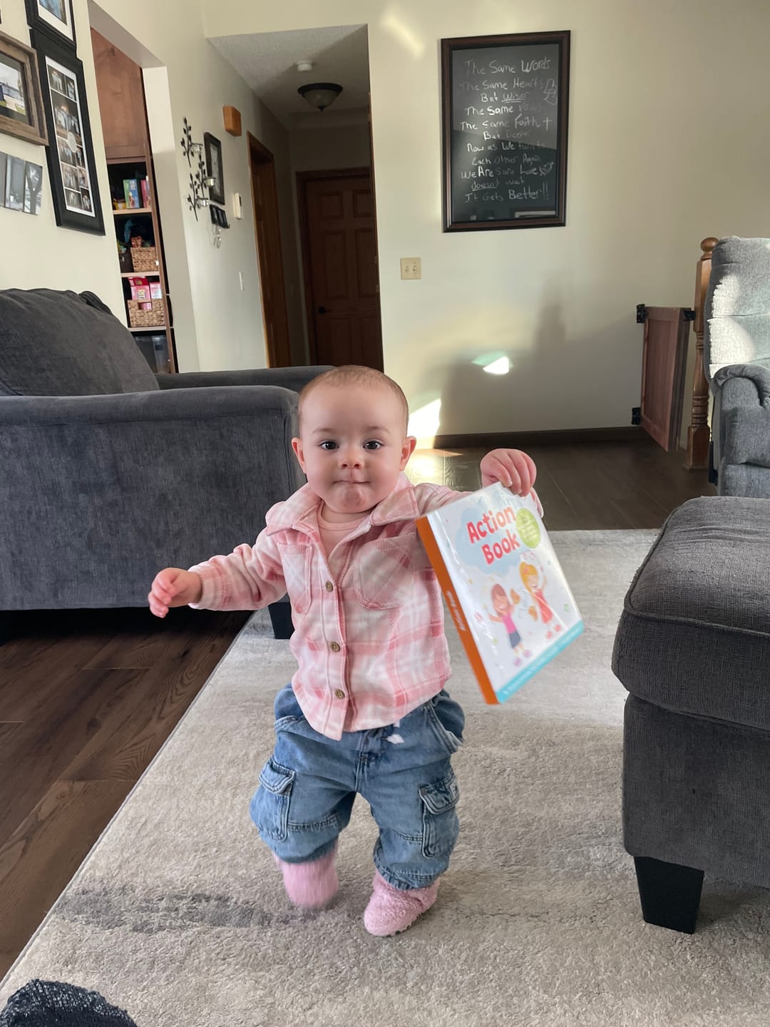 Customer photo review of Action Book – Children’s Board Book for Learning Verbs for Toddlers Ages 1-4 | Written by a Speech Therapist