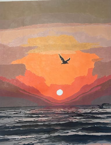 Customer photo review of Custom Landscape Paint By Numbers