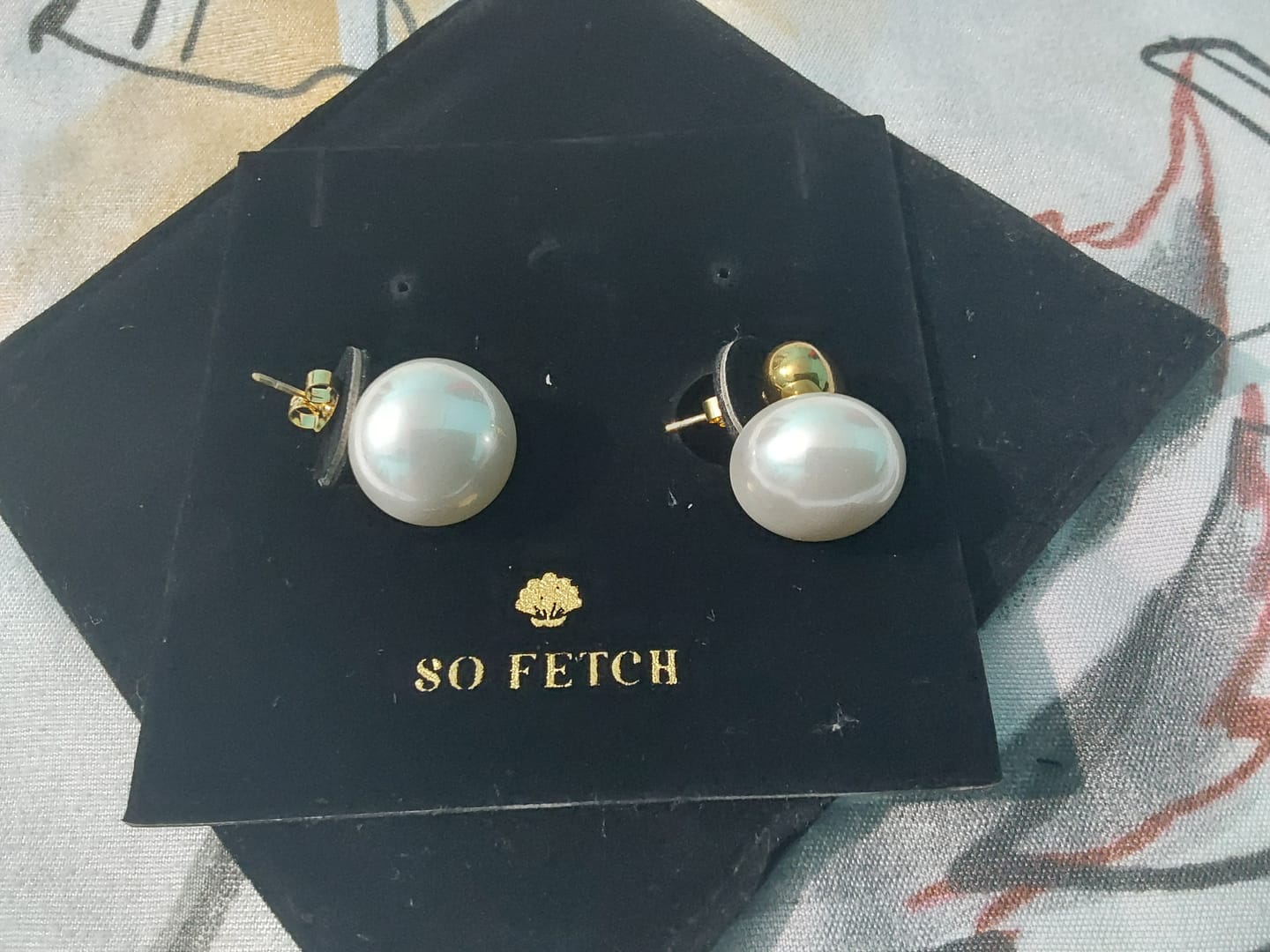 Customer photo review of The Pearl Bubble Studs
