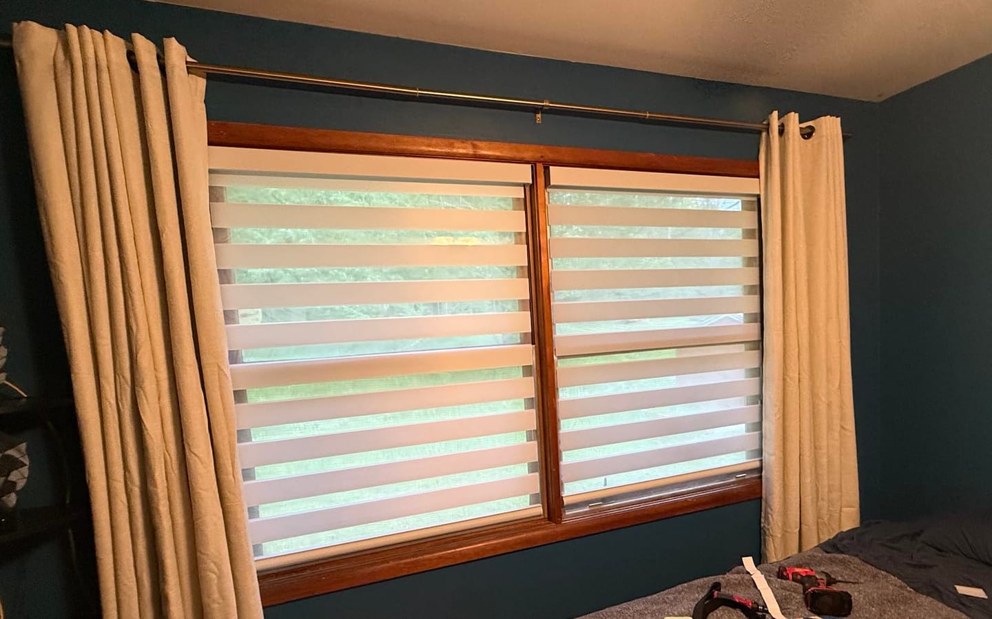 Customer photo review of Custom Dual Layer Zebra Shades