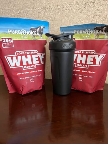 Customer photo review of Whey Protein Isolate Unflavored