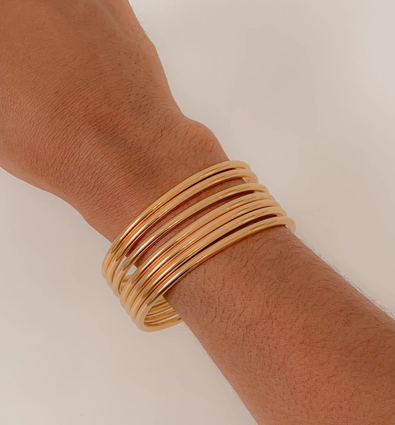 Customer photo review of Serena Open-Ended Gold Bracelet