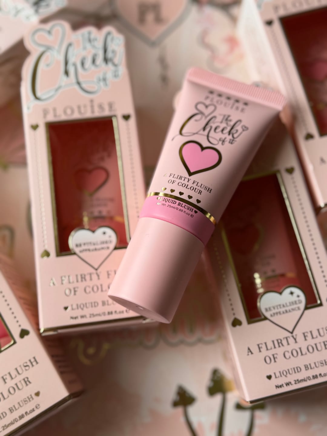 Customer photo review of P.Louise The Cheek Of It Shimmer Liquid Blush