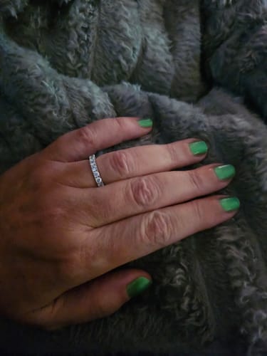 Customer photo review of 7-Stone CZ Eternity Ring in Sterling Silver