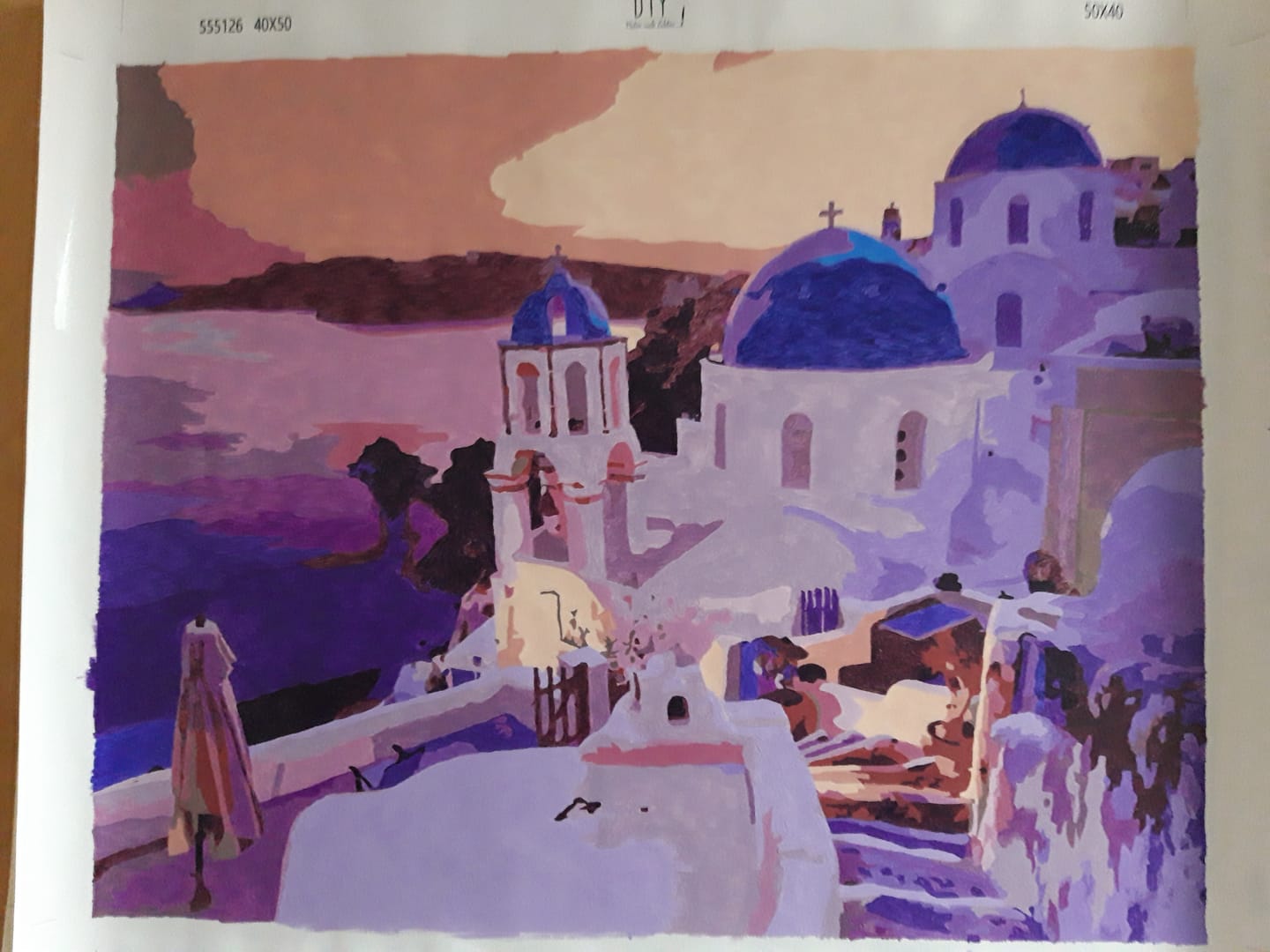 Customer photo review of Malen nach Zahlen - Santorini bei Sonnenuntergang