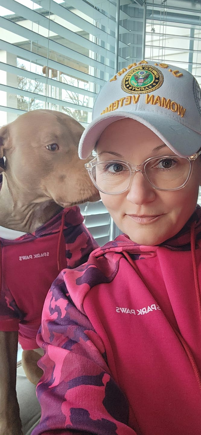 Customer photo review of Fuchsia Camo Human Hoodie