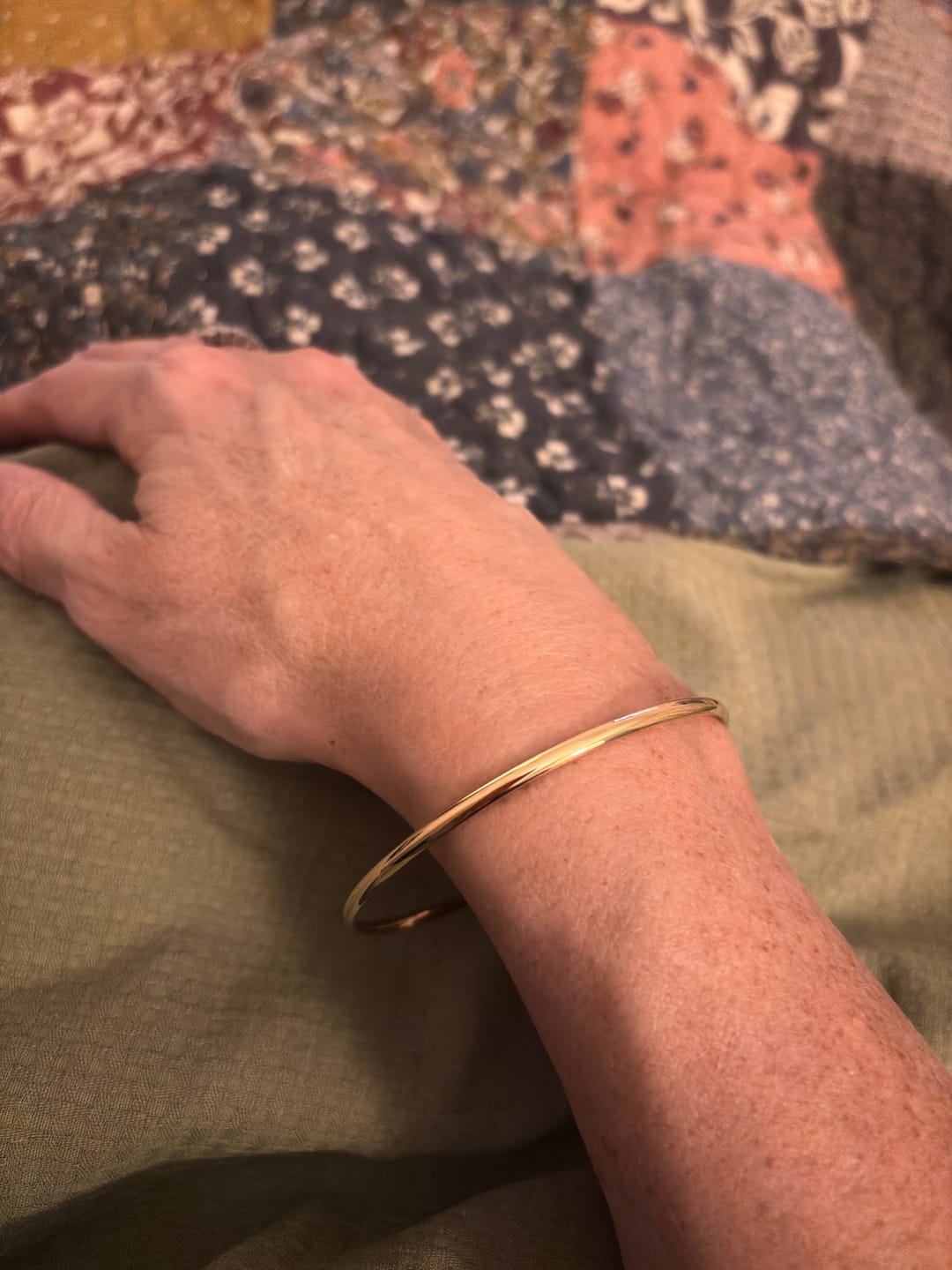 Customer photo review of Classic Gold Bangle