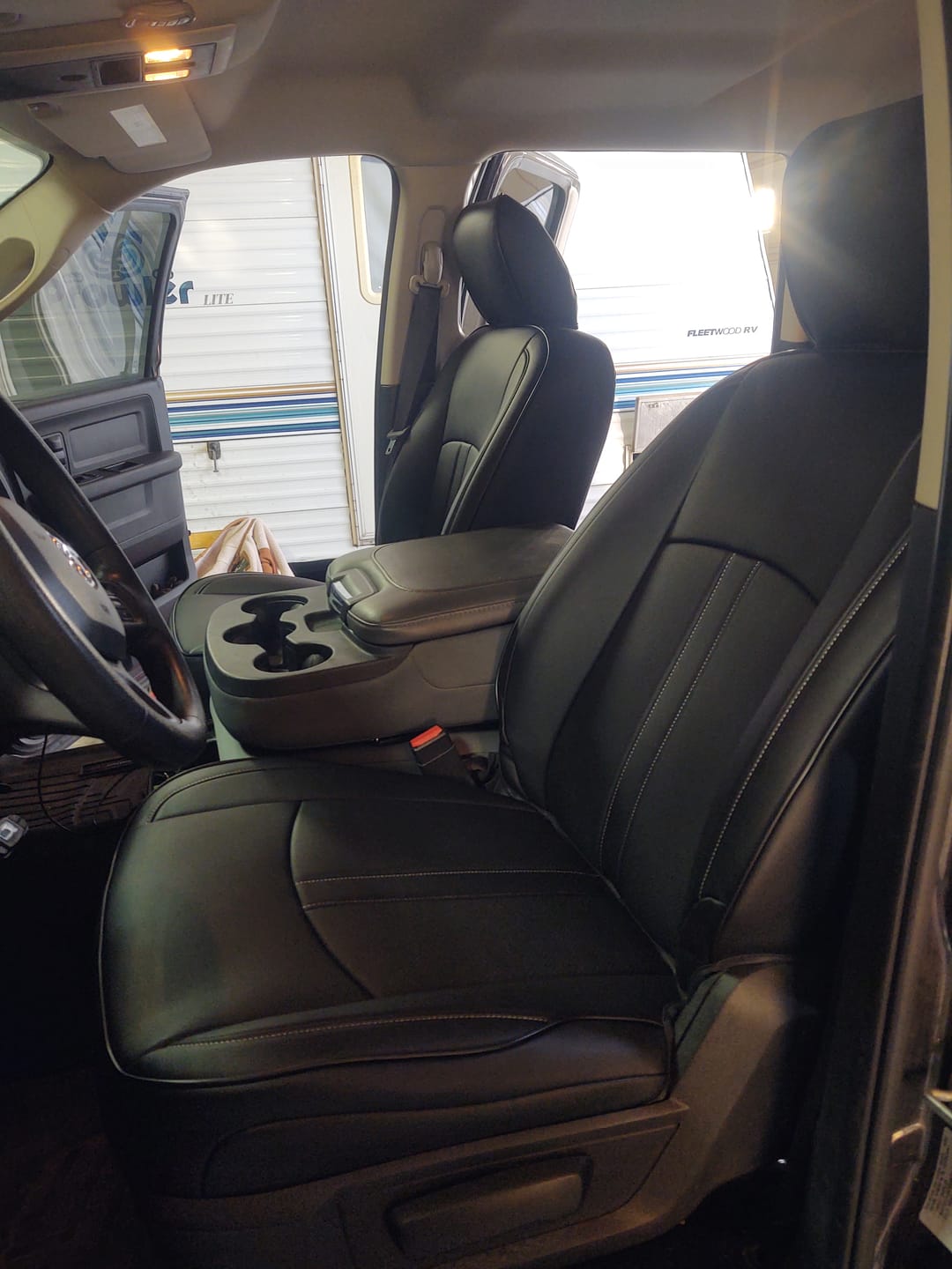 Customer photo review of 2009+ Dodge Ram Classic Custom Leather Seat Covers