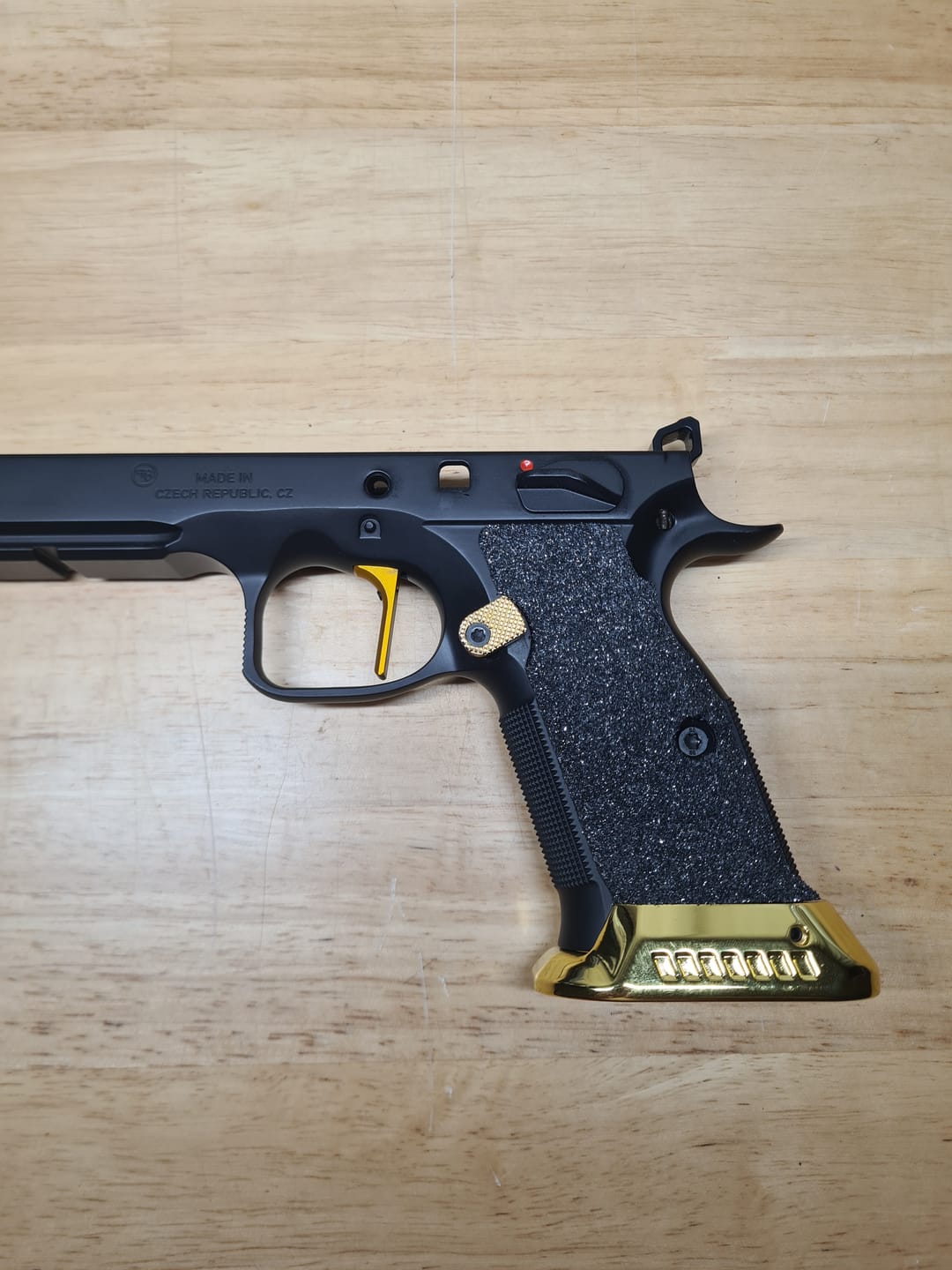 Customer photo review of CZ Shadow 2 Magazine Release Button | Competition Upgrade