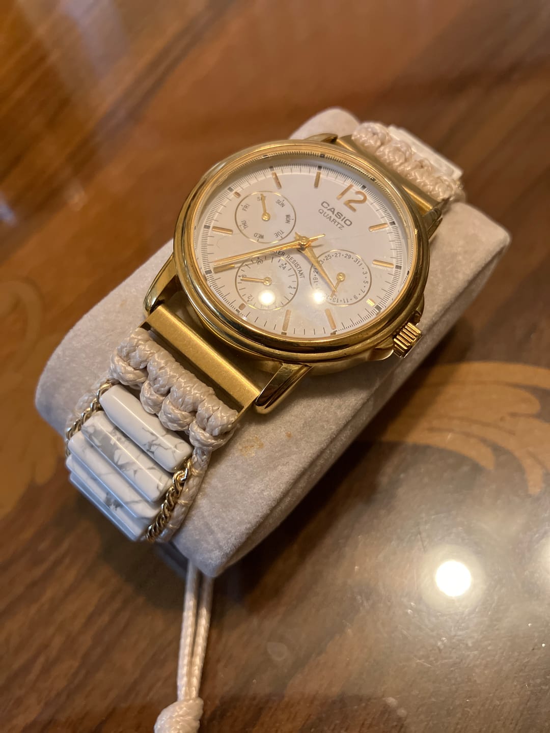 Customer photo review of Heavenly Howlite Samsung Galaxy Watch Strap