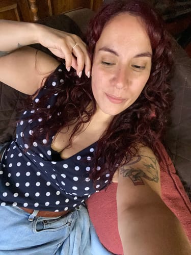 Customer photo review of TOP ROSIE LUNARES AZUL