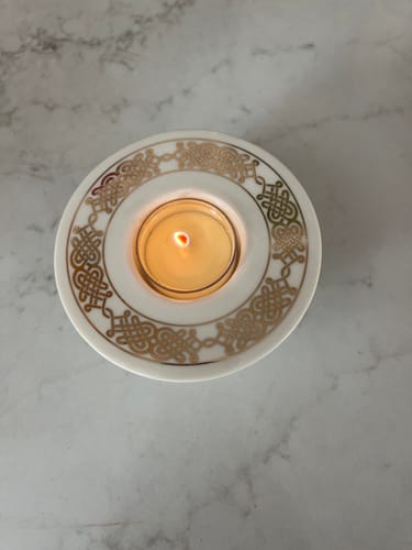 Customer photo review of Belleek Living Celtic Tealight Votive