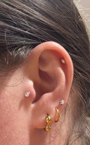 Customer photo review of Oval Marquise Flatback Gold