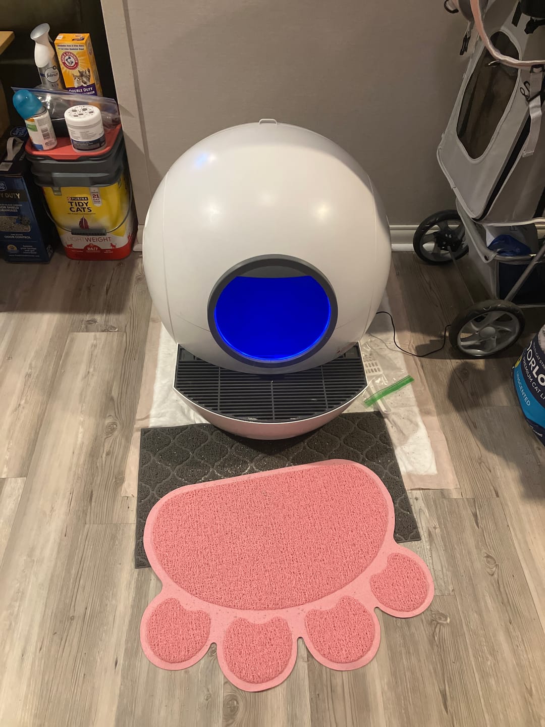 Customer photo review of ELS PET Automatic Litter Box Liners, Leak-Proof & Odor-Control Design Trash Bag for Easy Cleanup