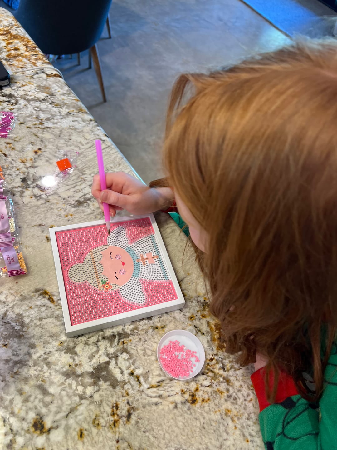 Customer photo review of Gem Art Craft Kit Guardian Angel (pink)