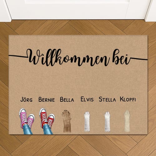 Customer photo review of Familie - Individuelle Fußmatte