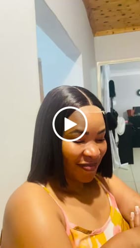 Customer video review of Vietnamese SDD Bone Straight Natural Colour 2x6 12 inch Bob Wig