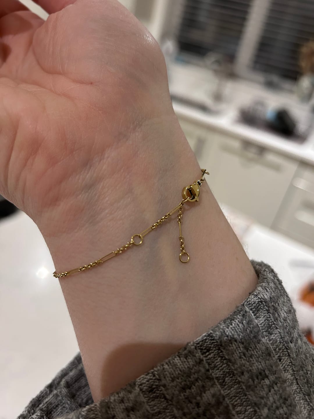 Customer photo review of Fine Figaro Chain Bracelet