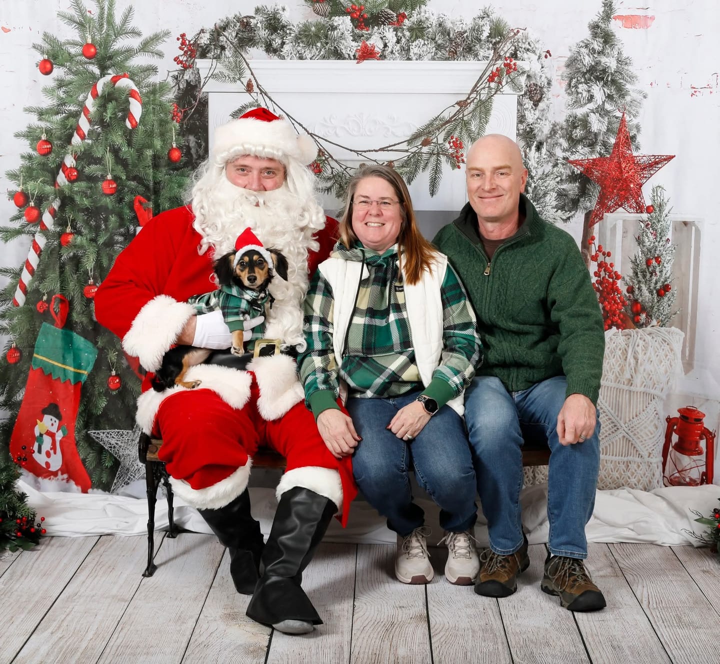 Customer photo review of Green Plaid Human Hoodie
