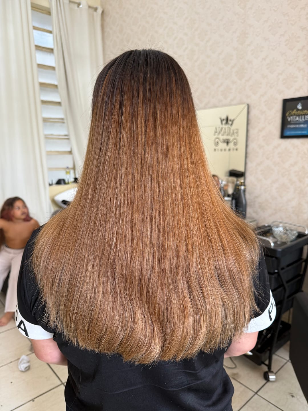 Customer photo review of [Pre Order] Fusion Nail U Tip Human Hair Extensions 100% Remy Hair Highlights (#P3/27)