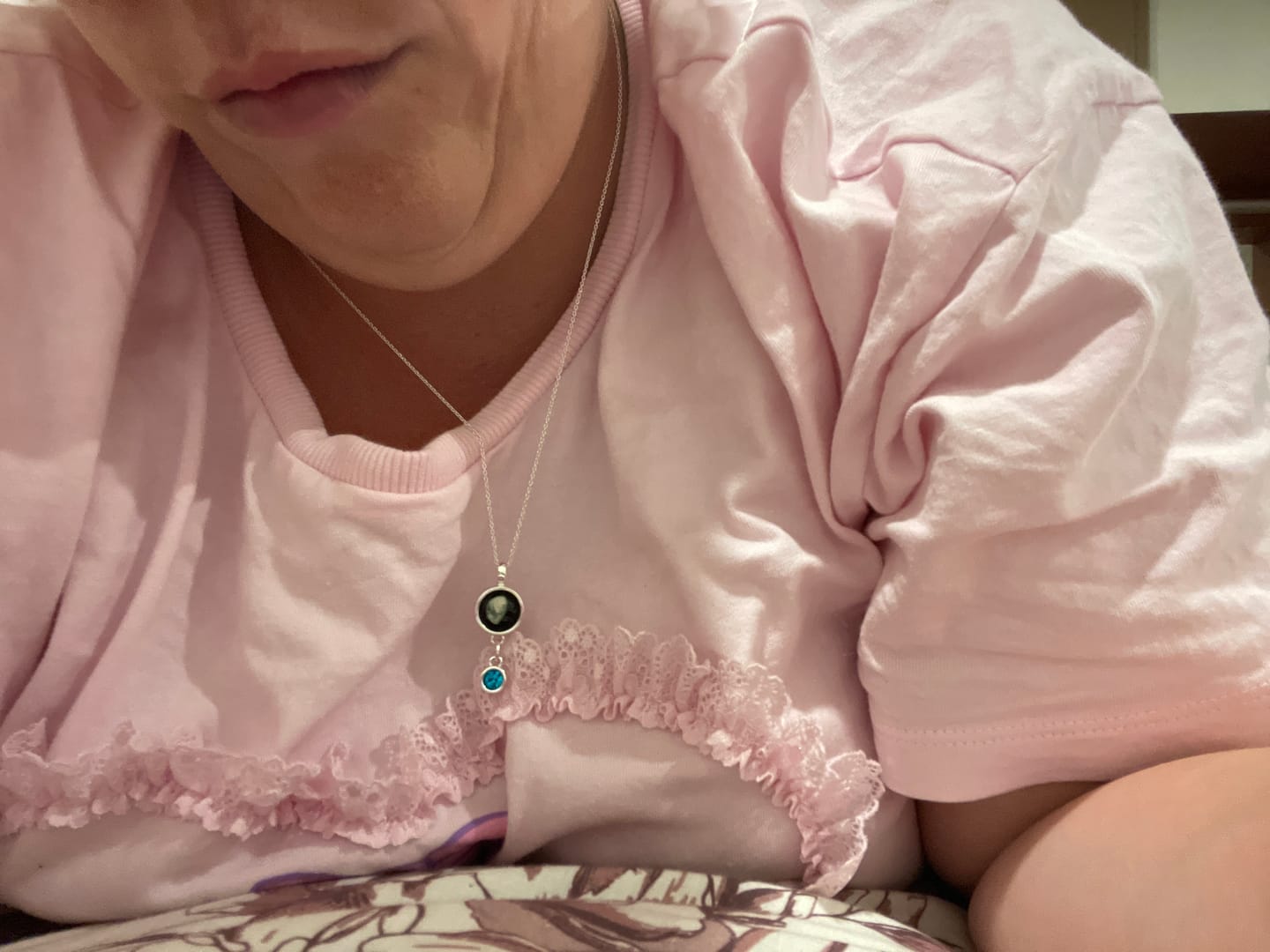 Customer photo review of The Birthstone Satellite Necklace
