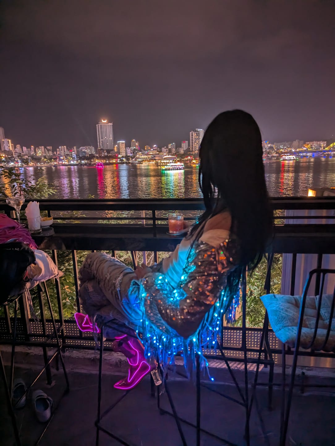 Customer photo review of LED Fringe Sequin Jacket