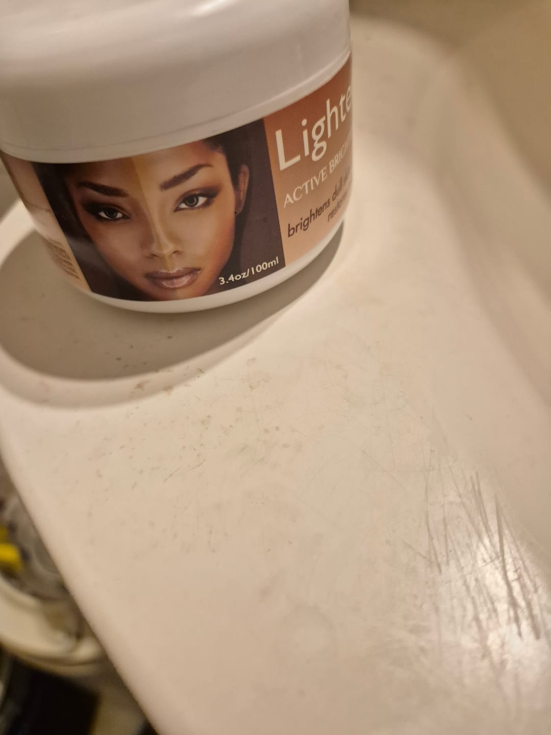 Customer photo review of LightenUp PLUS Active Lightening Cream - 100ml / 3.4 Oz