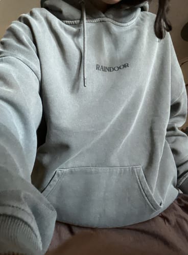 Customer photo review of Polerón Hoodie Raindoor Box Grey
