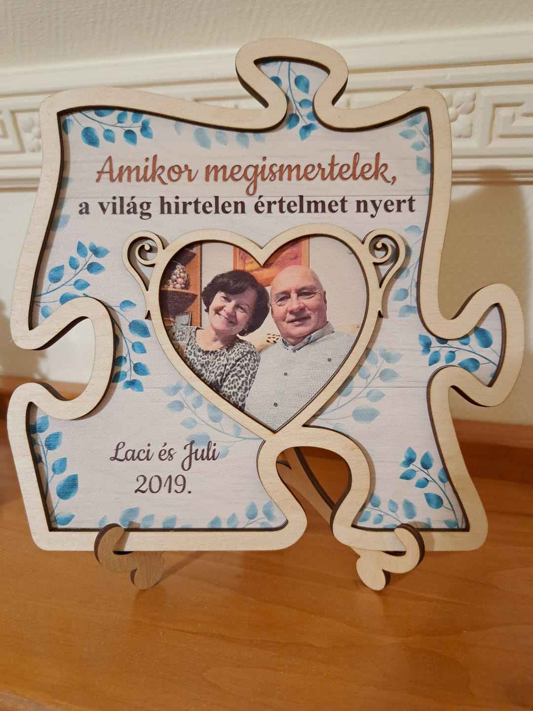 Customer photo review of Szívből Faragva ™ - Kézműves Személyre Szabott Puzzle Emlék