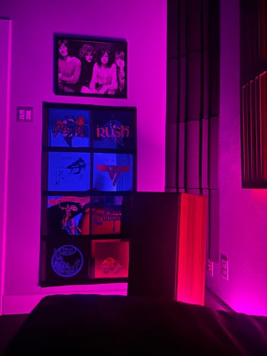 Customer photo review of 12" Vinyl Record Display Frame - LP Wall Storage