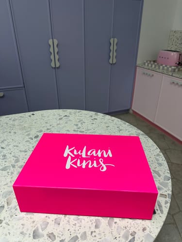 Customer photo review of Custom Branded Large Neon Pink Magnetic Gift Box