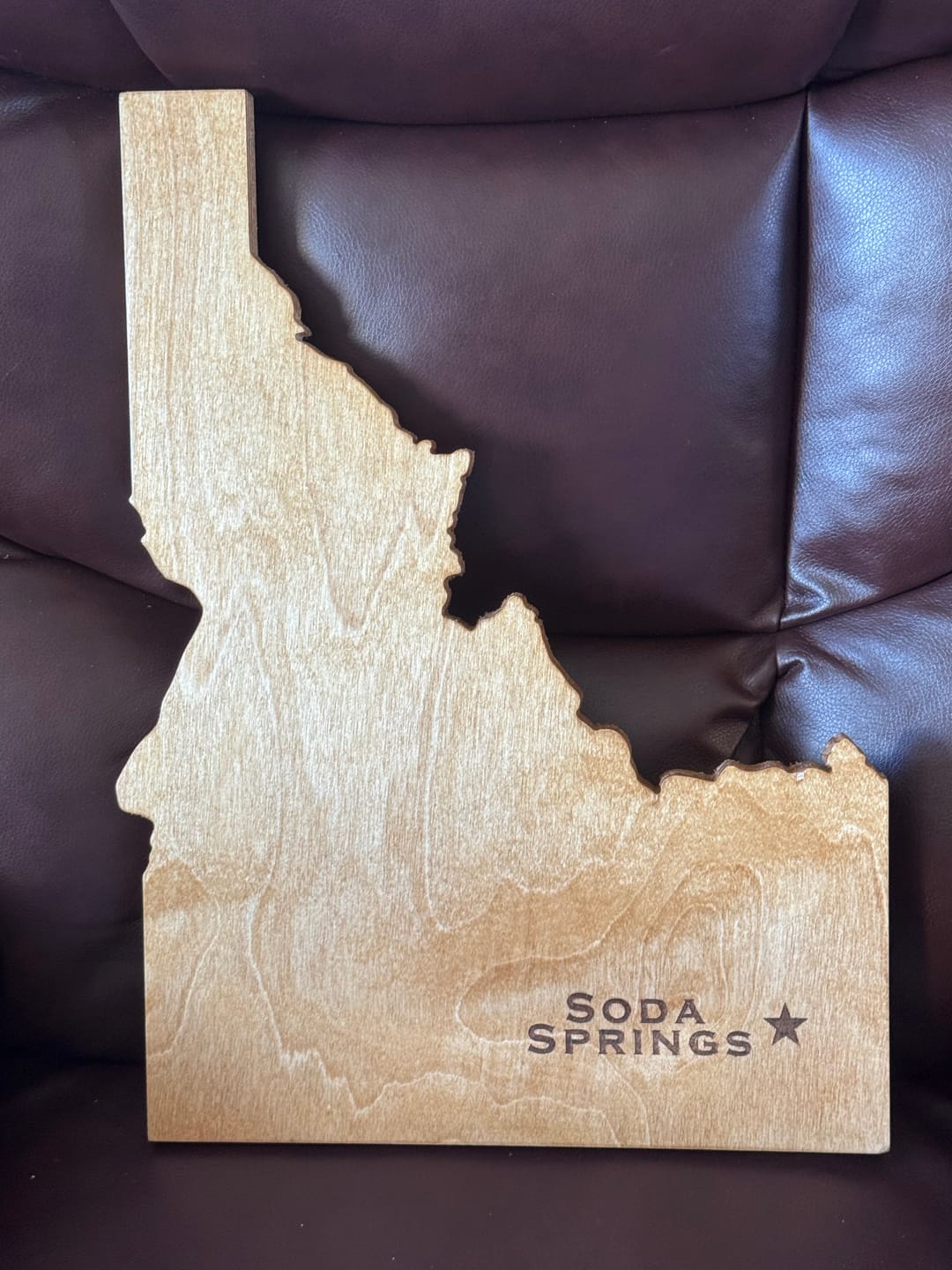 Customer photo review of Unfinished Wood Idaho Shape - State - Craft - up to 46" DIY