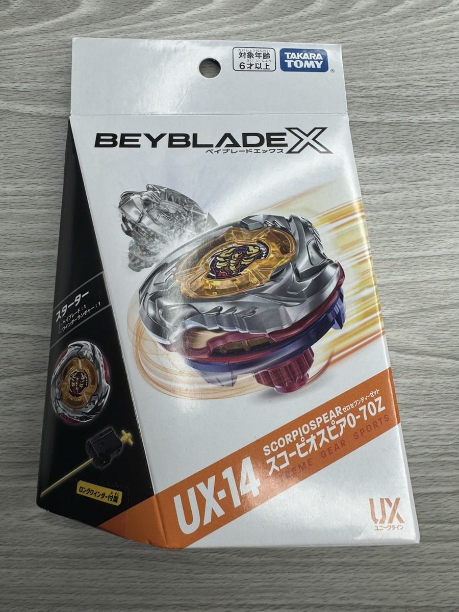 Takara Tomy Beyblade X UX-14 ScorpioSpear 0-70Z Starter – Mall Of Toys