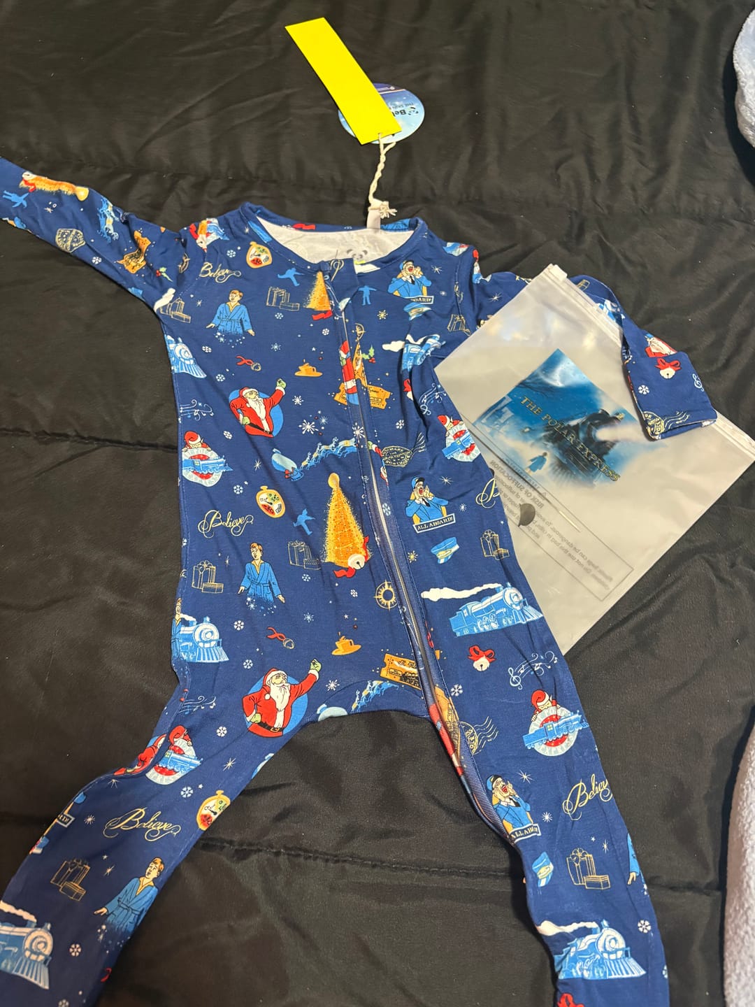 Customer photo review of The Polar Express™ Bamboo Convertible Footie