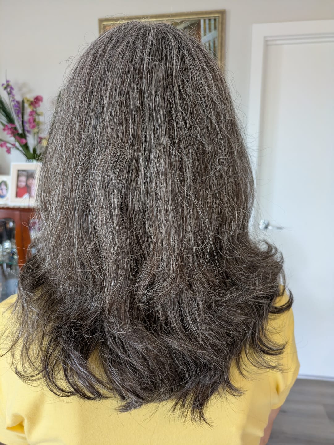 Customer photo review of Gloss Hair Growth Shampoo
