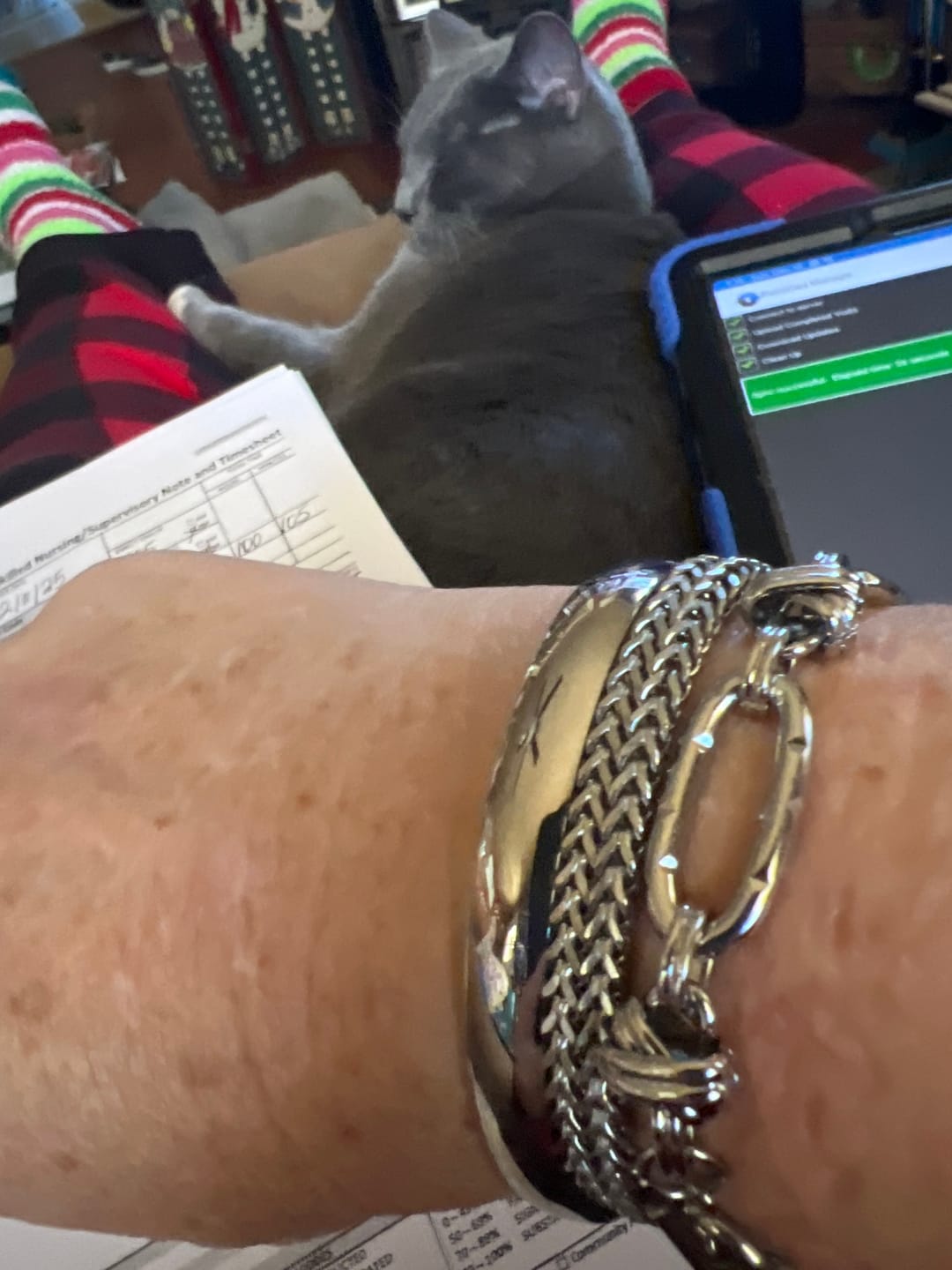 Customer photo review of Alisha Stainless Steel Bracelet Stack