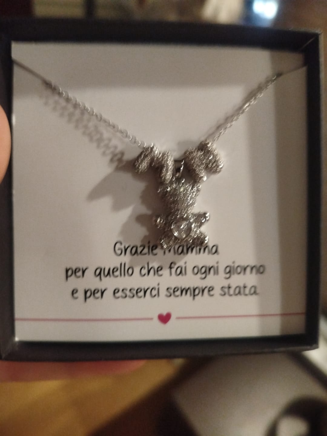 Customer photo review of Collana con Orsacchiotto e Lettere Bubble ✦ CollanaMamma Orso