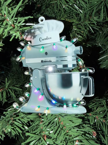 Customer photo review of Personalized Cream Mixer Baking Ornament