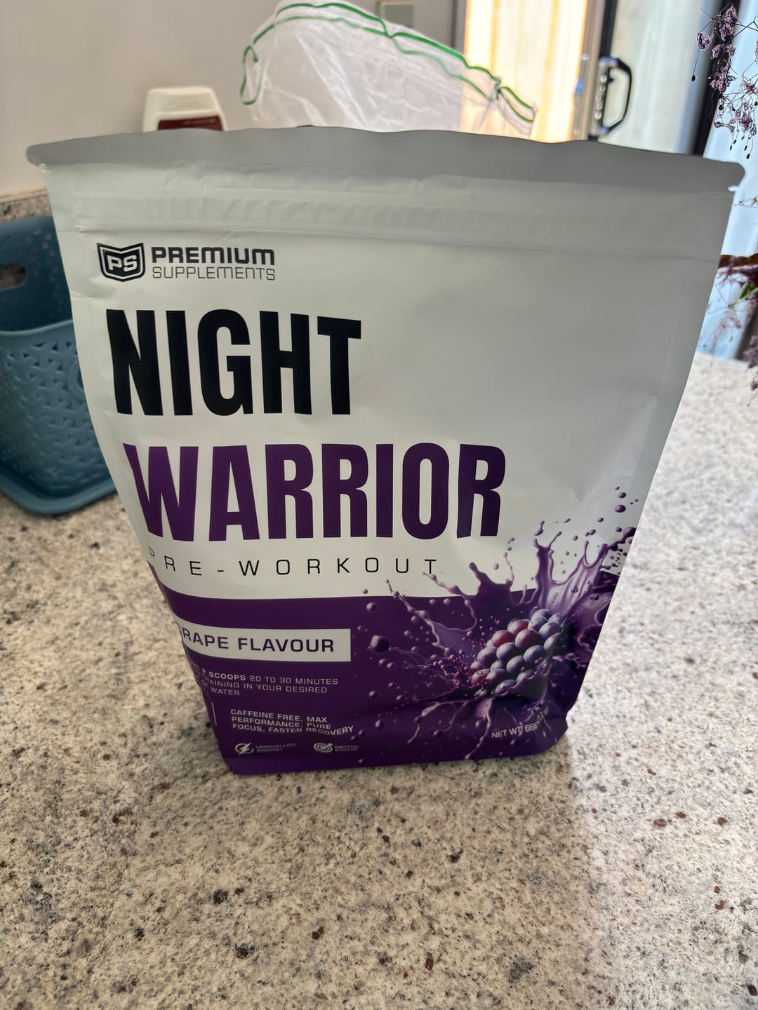 Customer photo review of Night warrior Caffeine-free Pre-workout
