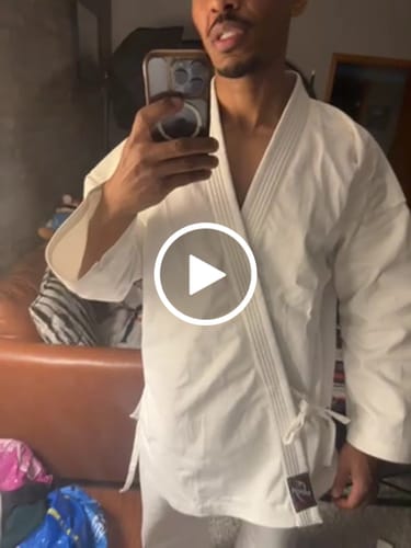 Customer video review of 14 oz. Plain White Heavy Weight Karate Uniform