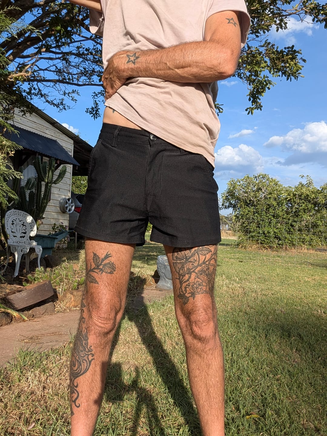 Customer photo review of Ultra-Stretch 3" Chino Shorts - Black