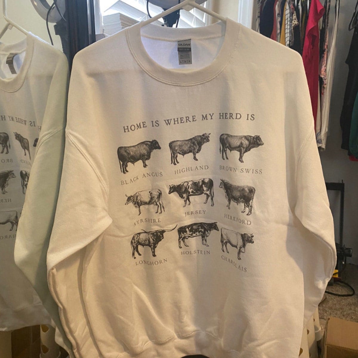Customer photo review of Cow Breeds Sweatshirt