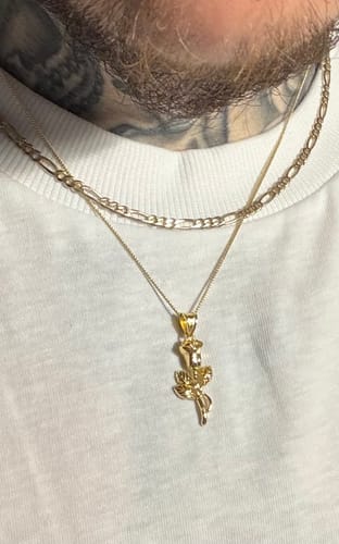 Customer photo review of Rose Necklace - Gold