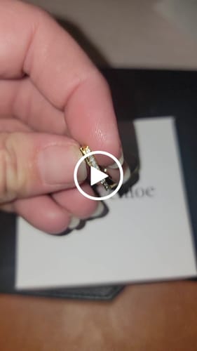 Customer video review of Amaya 18k White Gold Plated 16mm Twisted Hoop Earrings with Swarovski Crystals