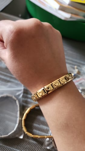 Customer photo review of Pulsera Corazones Italiana para Charms