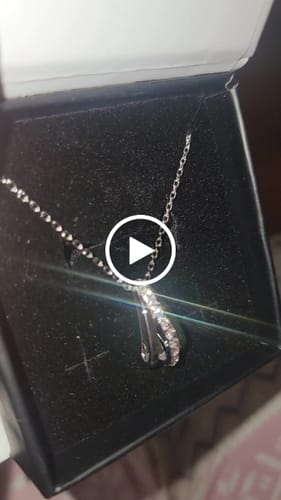 Customer video review of Bella 18k White Gold Necklace and Earrings Jewelry Set with Swarovski Crystals