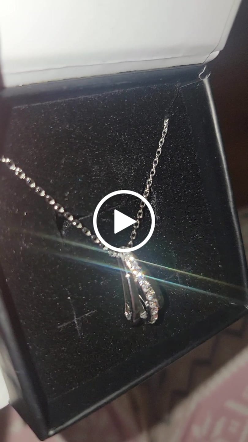 Customer video review of Bella 18k White Gold Plated 17mm Hoop Earrings with Swarovski Crystals