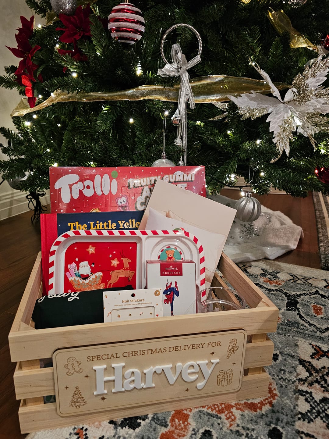 Customer photo review of DIY Christmas Crate Plaque Sign | Personalised Crate Sign